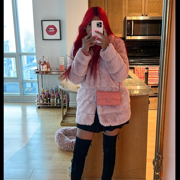 CHANEL Matelasse Lambskin Pink Long Wallet with matching chain link strap - Picture 6 of 6